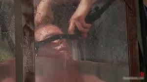 Water bondage with gagged brunette girl with shaved pussy jpg x Water bondage