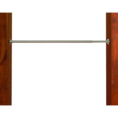 Versailles Home Fashions Stainless Steel Indoor and Outdoor 48 to 220cm Duo Tension Rod 1.9cm Diameter Espresso | Decor | 30 Day Money Back Guarantee