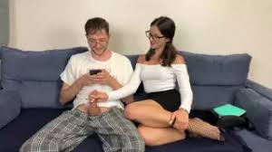 Step sister aroused step brother with big dick again and they handjob each other on the sofa cum and orgasm jpg x Sister gives step brother handjob