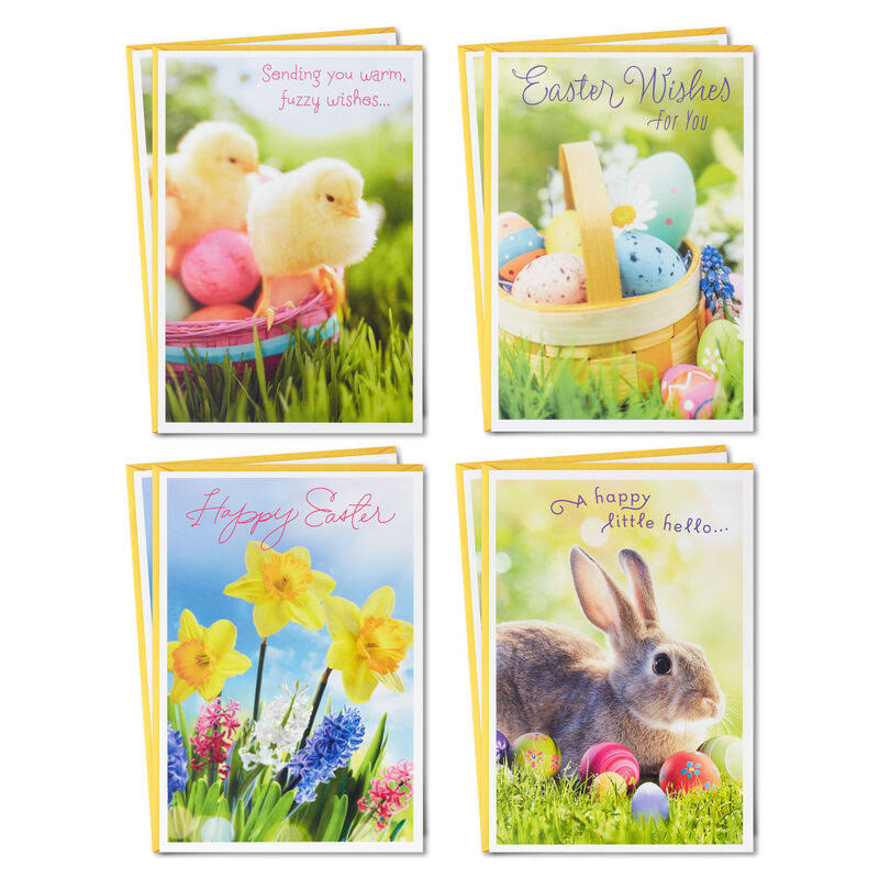 Sunny Springtime Assorted Easter Cards, Pack of 8