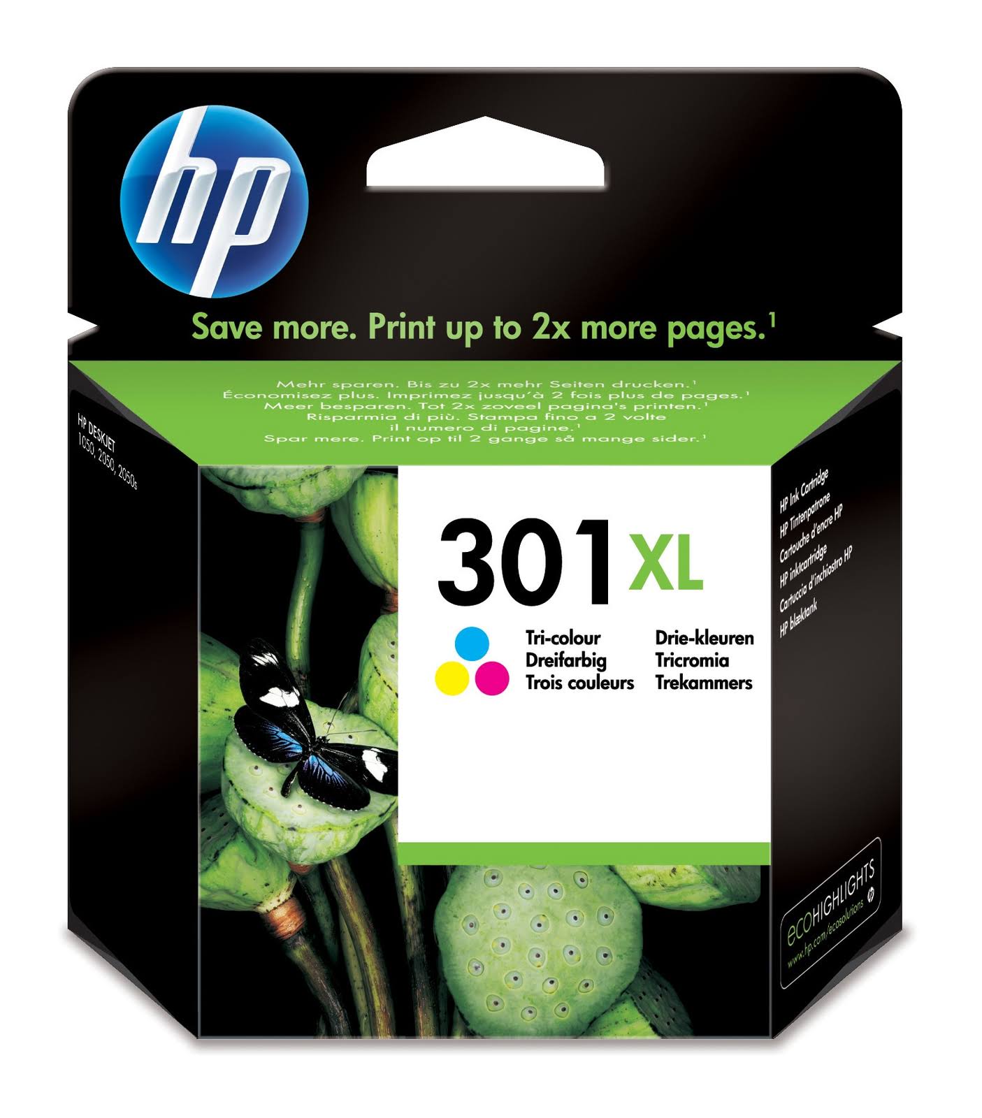 HP 301XL Printer Ink Cartridge - Tricolour