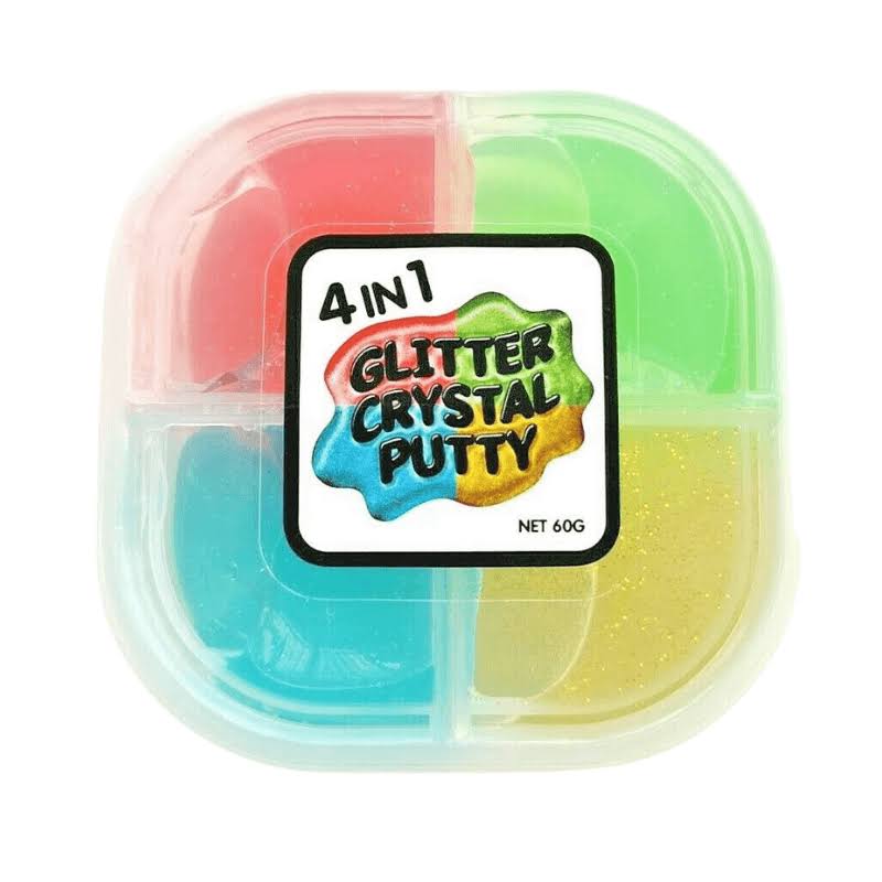 PoundToy 4 in 1 Crystal Glitter Putty