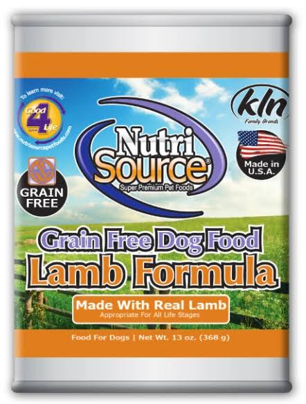 Nutri Source Grain Free Canned Dog Food - Lamb