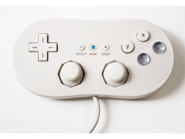 Old Skool Wii and WiiU Classic Controller - White