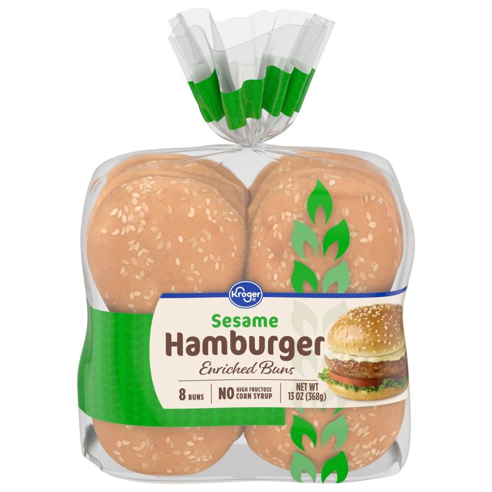 Kroger Enriched Sesame Hamburger Buns 8 Count / 13 oz