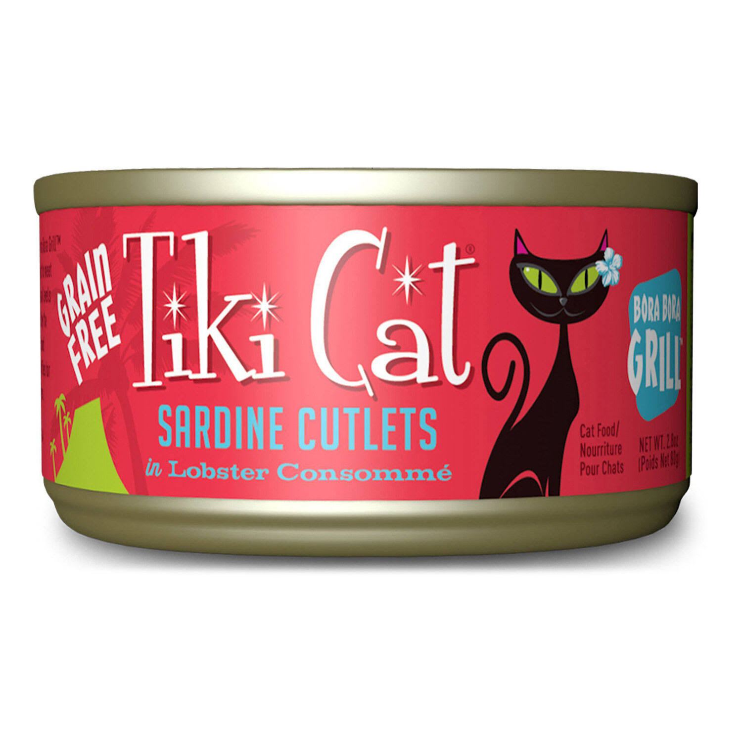 Tiki Cat Grill Bora Bora Sardine Cutlets in Lobster Consomme Canned Cat Food, 2.8-oz