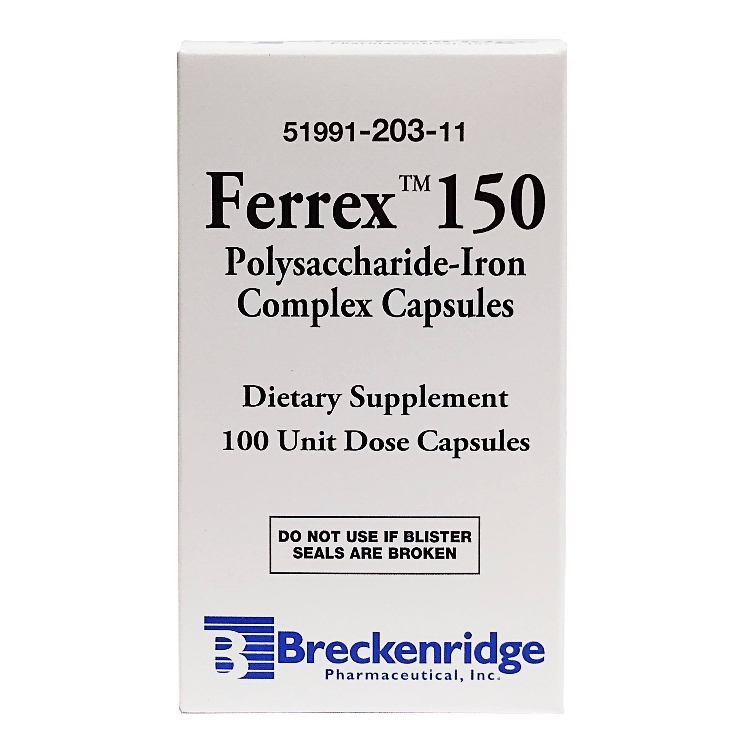 Ferrex 150 Polysaccharide-Iron Complex Capsules - x100
