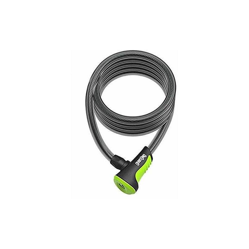 Onguard Neon 8157 Cable Lock with Key/Bracket, Green, 6' x 10mm