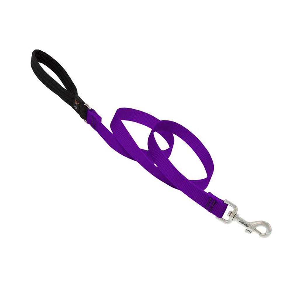 Lupine Padded Handle Dog Lead - 3/4", 6', Purple