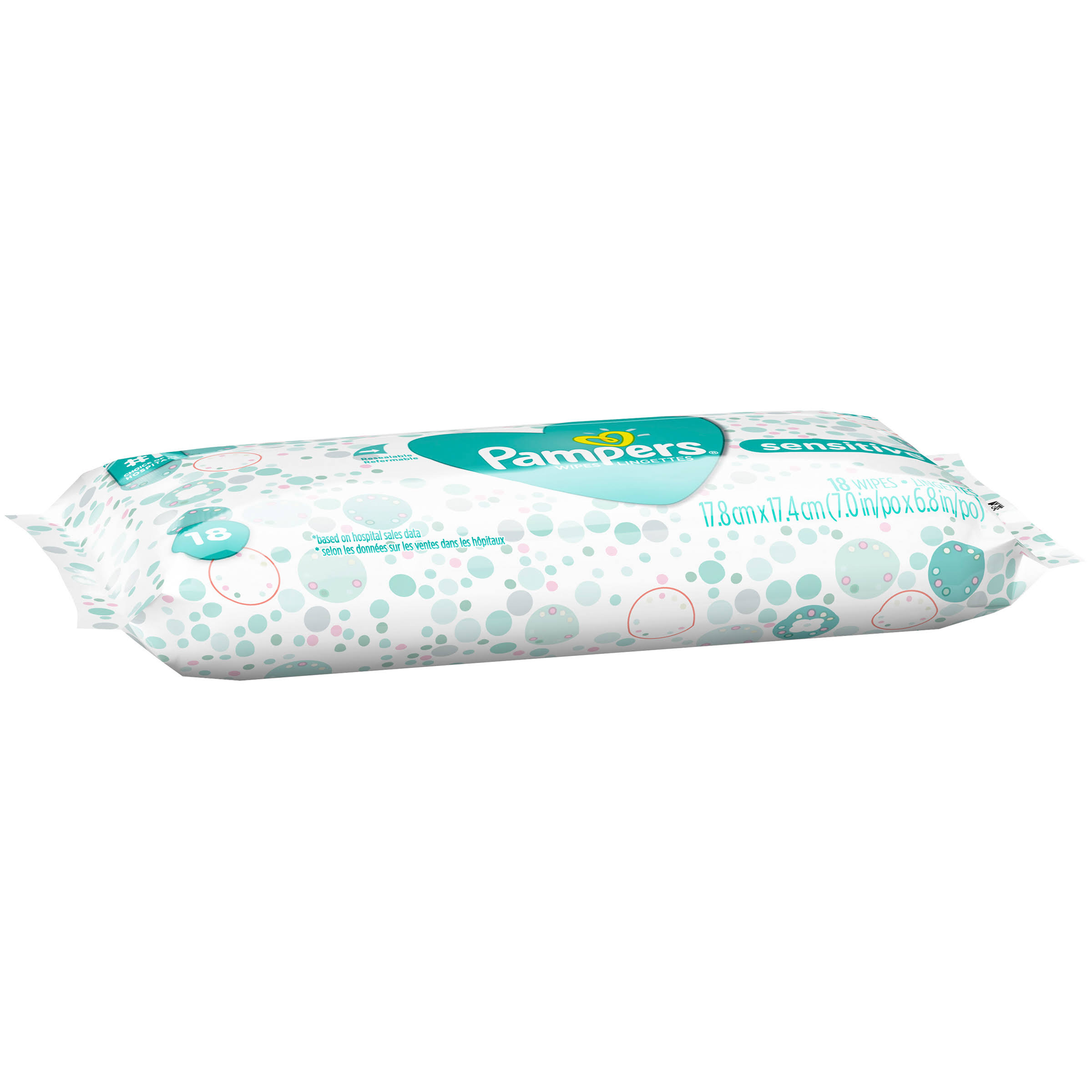 Pampers Sensitive Baby Wipes - Unscented, 18ct