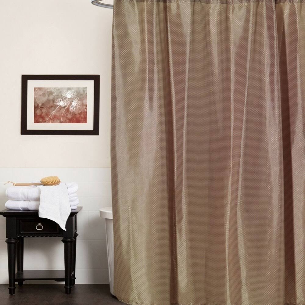 Polyester Shower Curtain with Hooks Linen 70" x 72"