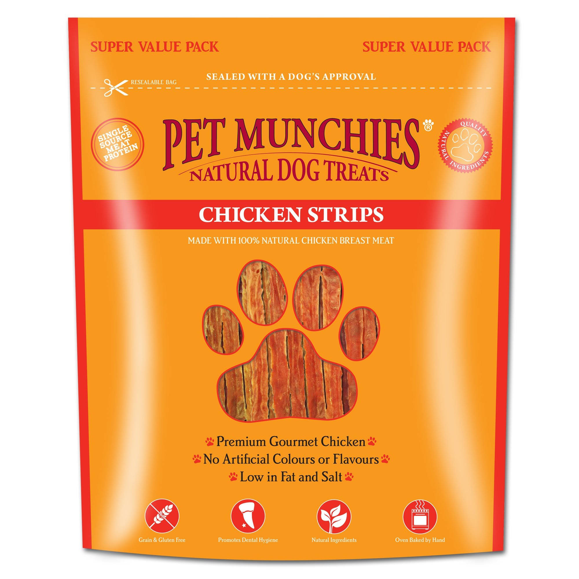 Pet Munchies Strips 320g x 3 Pack / Chicken