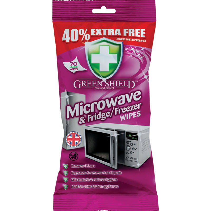 Green Shield Microwave and Fridge Wipes 70 Pack
