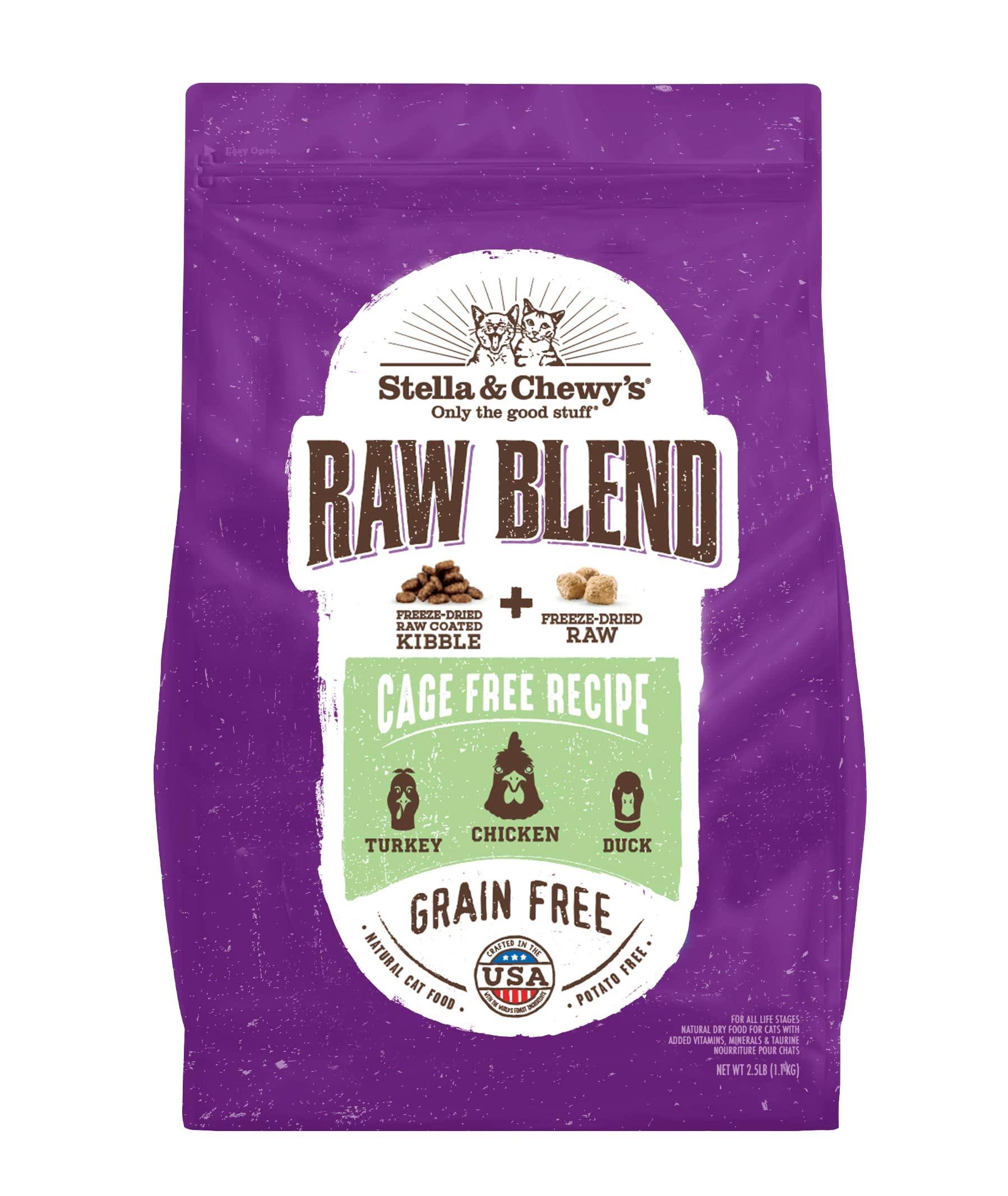 Stella & Chewy's Raw Blend Cage-Free Poultry Recipe Dry Cat Food, 2.5-lb