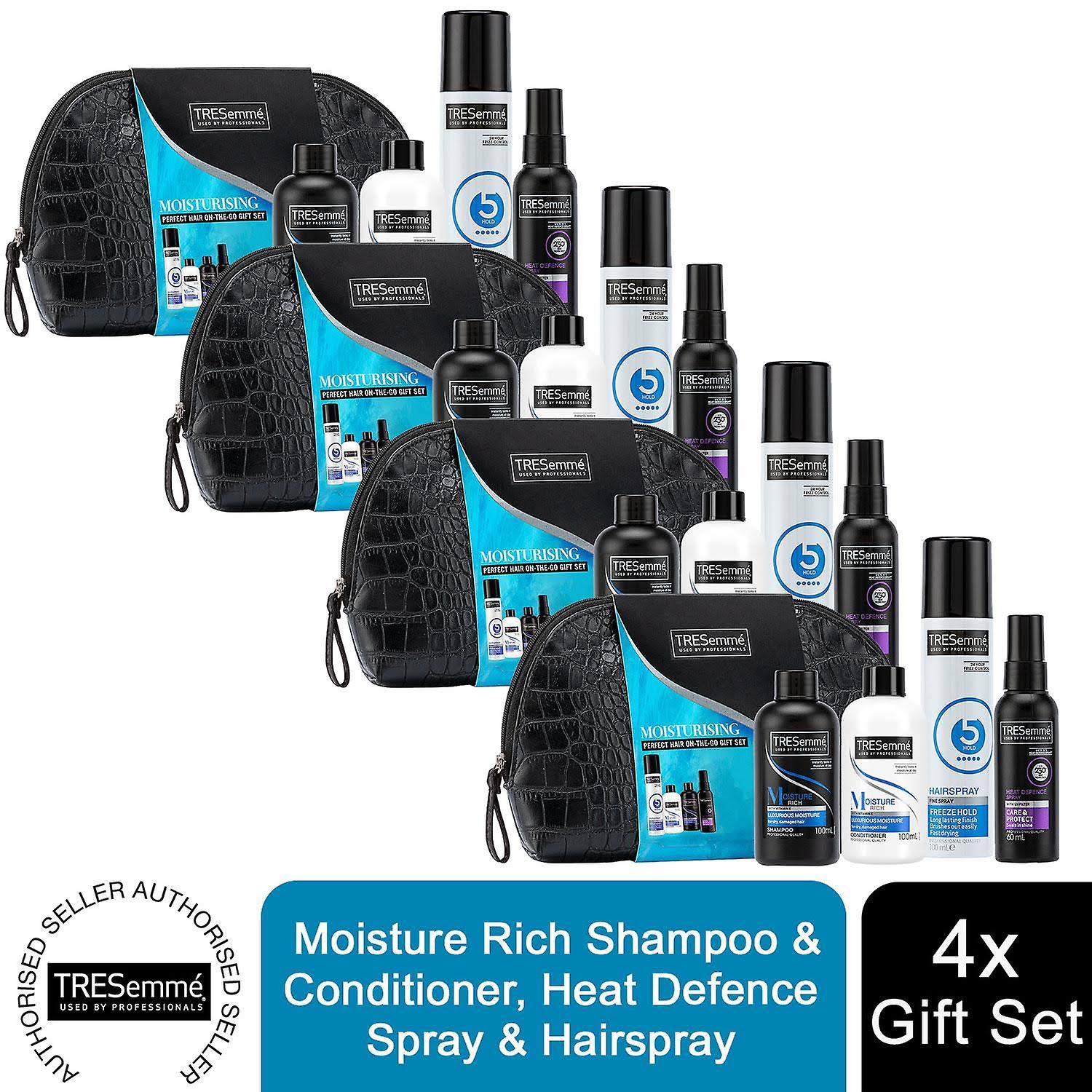 2x TRESemme Perfect Hair On-The-Go Moisture Rich Hair Care 4pcs Gift Set For Her White