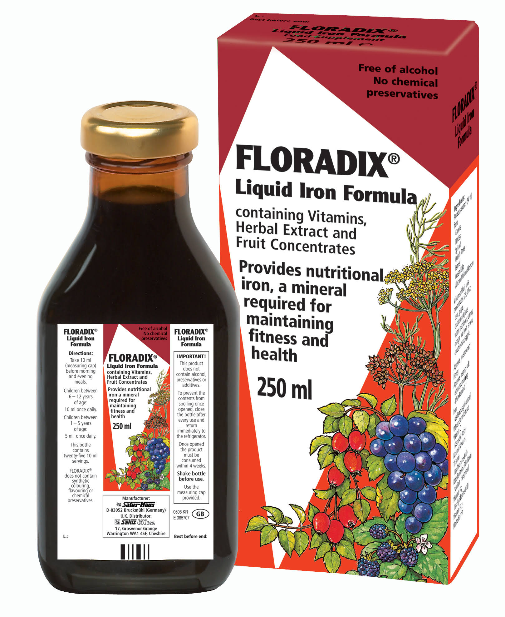 Floradix Liquid Iron Formula (250 ml)