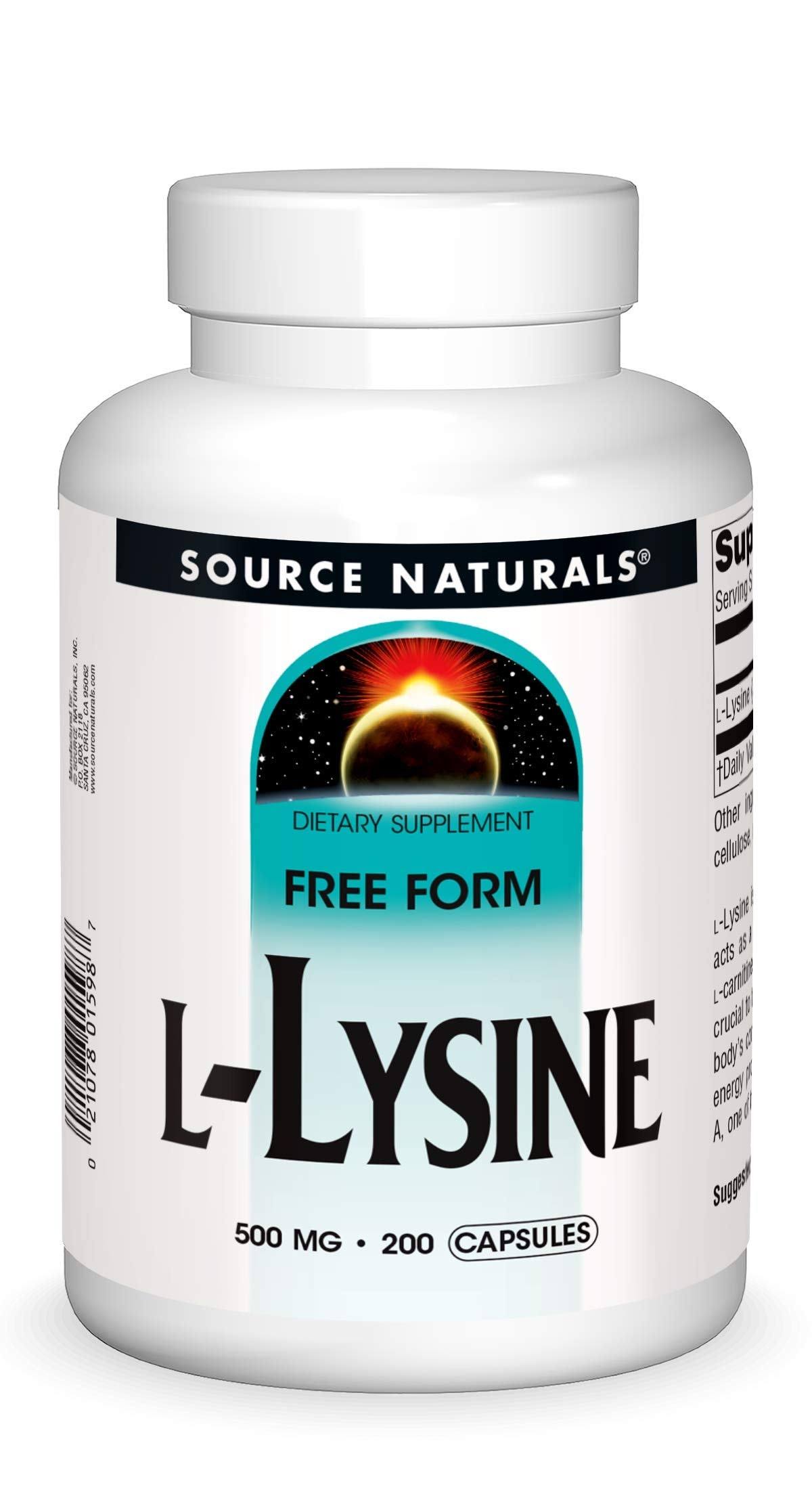 Source Naturals L-Lysine Free Form Supplement - 500mg, 200ct
