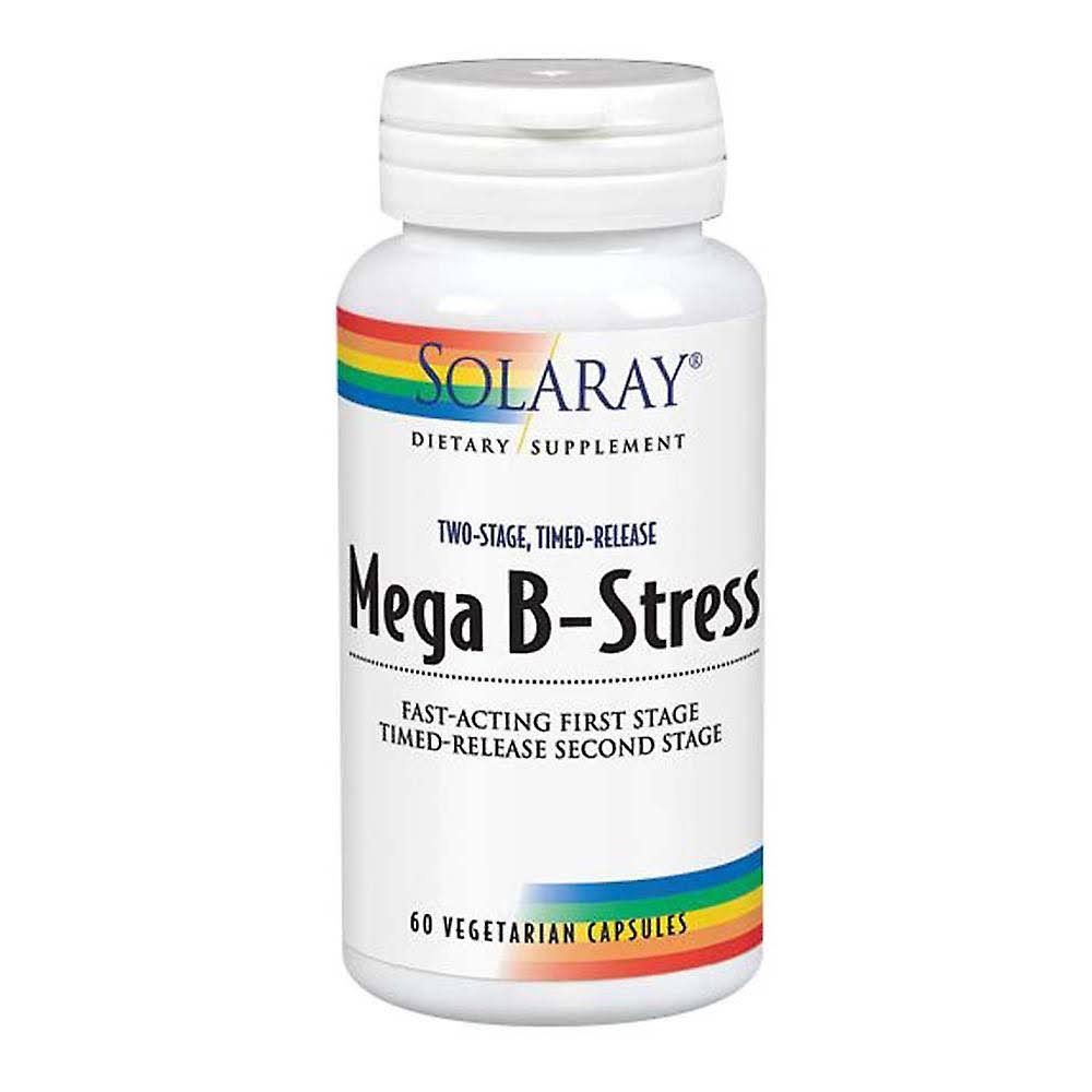 Solaray Mega B-Stress Supplement - 120 Vegetarian Capsules
