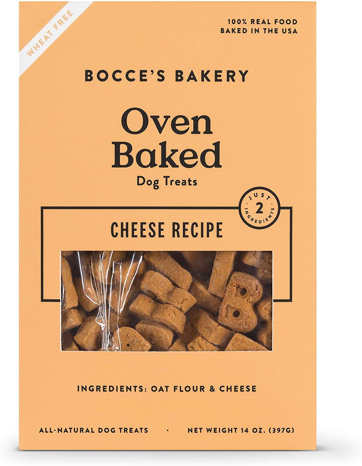 Bocces Bakery Dog Biscuits, with Cheese - 14 oz