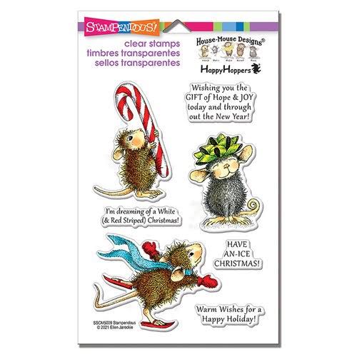 Stampendous House Mouse Perfectly Clear Stamps - Holiday Happy