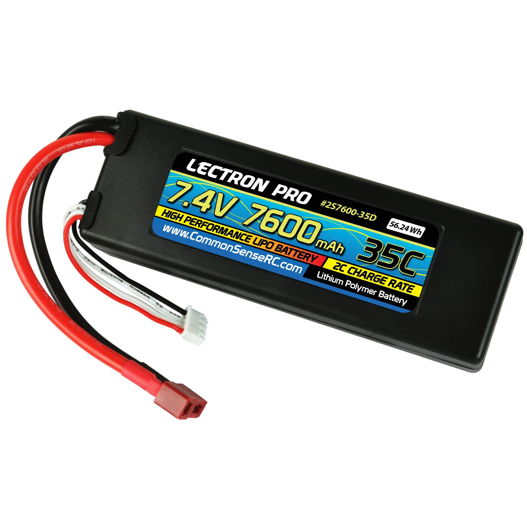 Lectron Pro 35c Lipo Battery - 7.4V, 7600mah