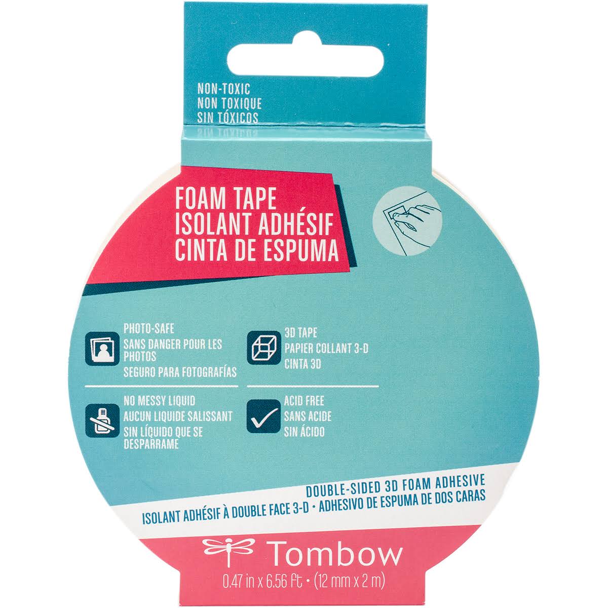 Tombow Double-Sided 3D Foam Tape-White .47"X6.56'