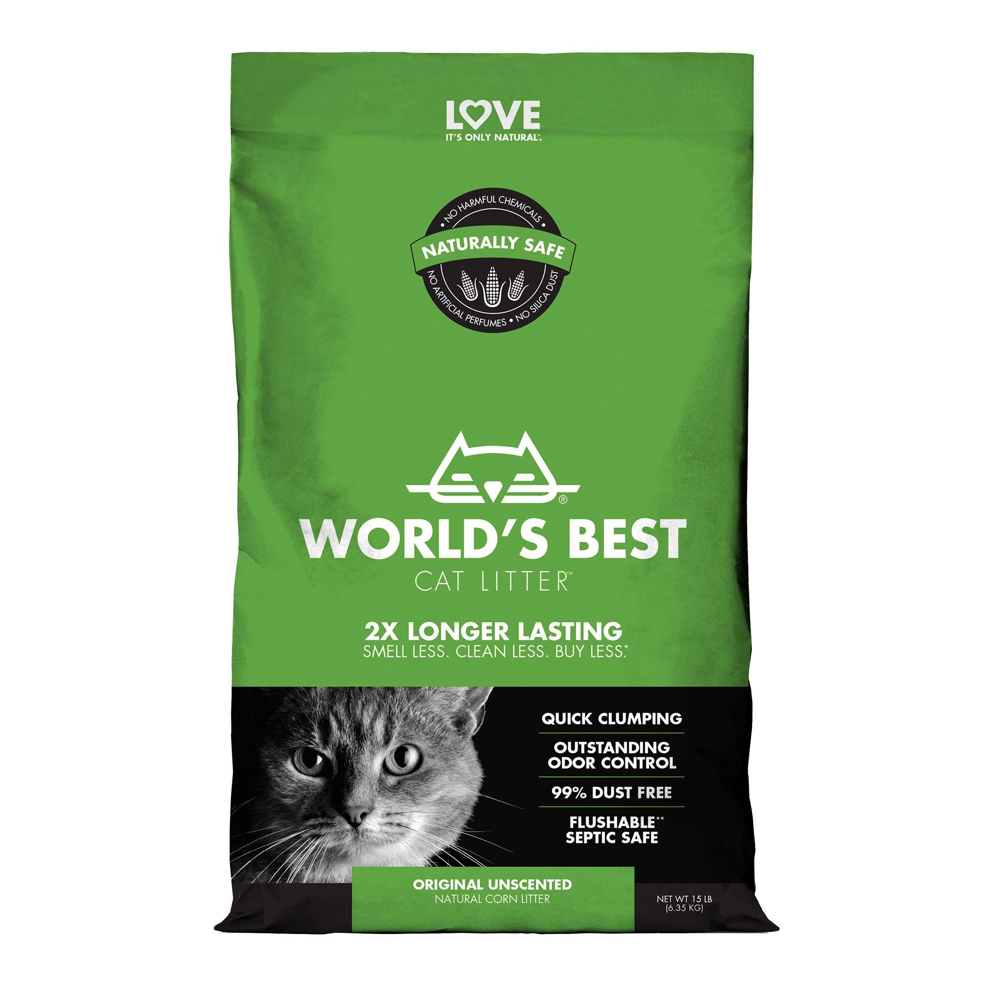 WORLD'S BEST CAT LITTER Original Unscented 15 Pounds