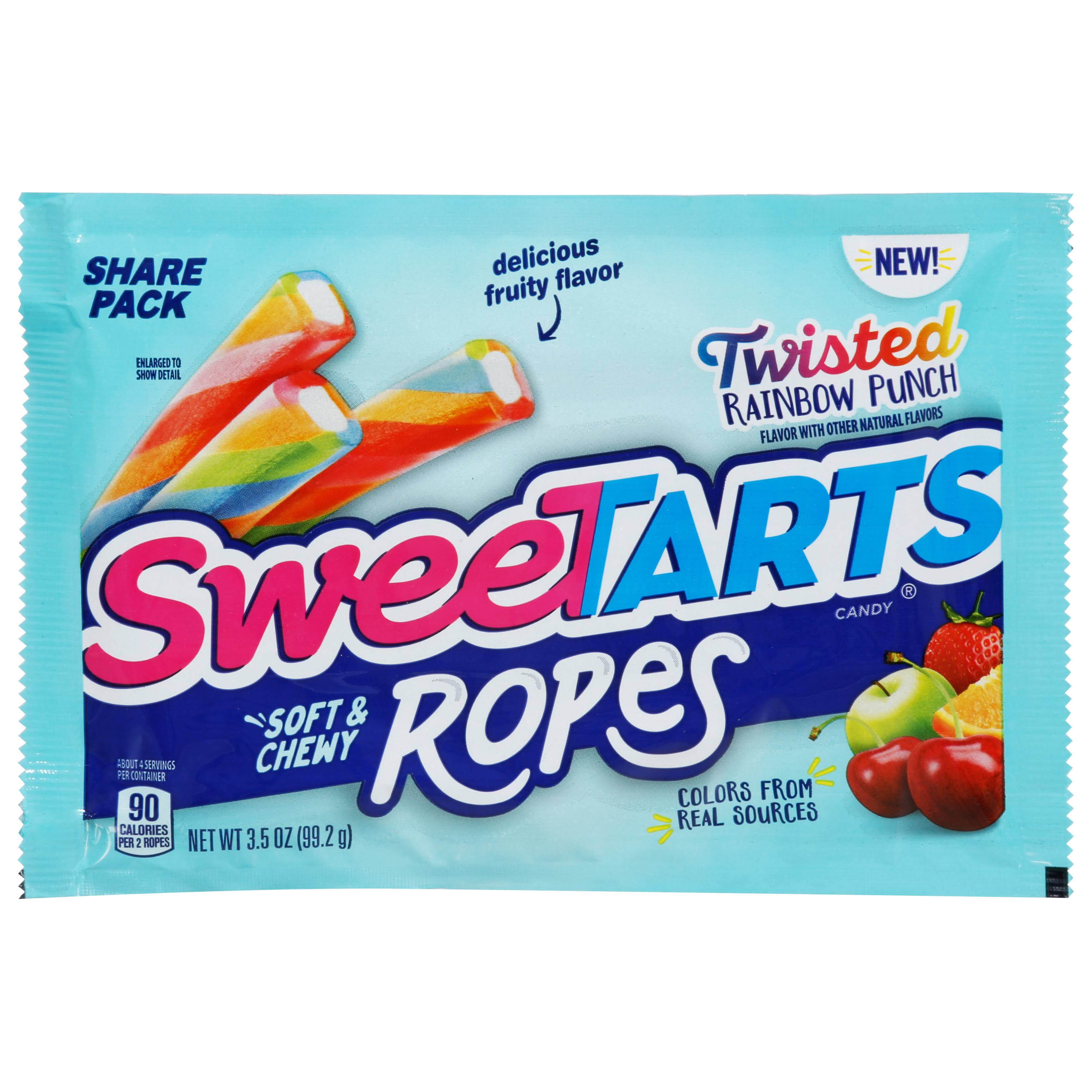 Sweetarts Ropes, Twisted Rainbow Punch, Share Pack - 3.5 oz