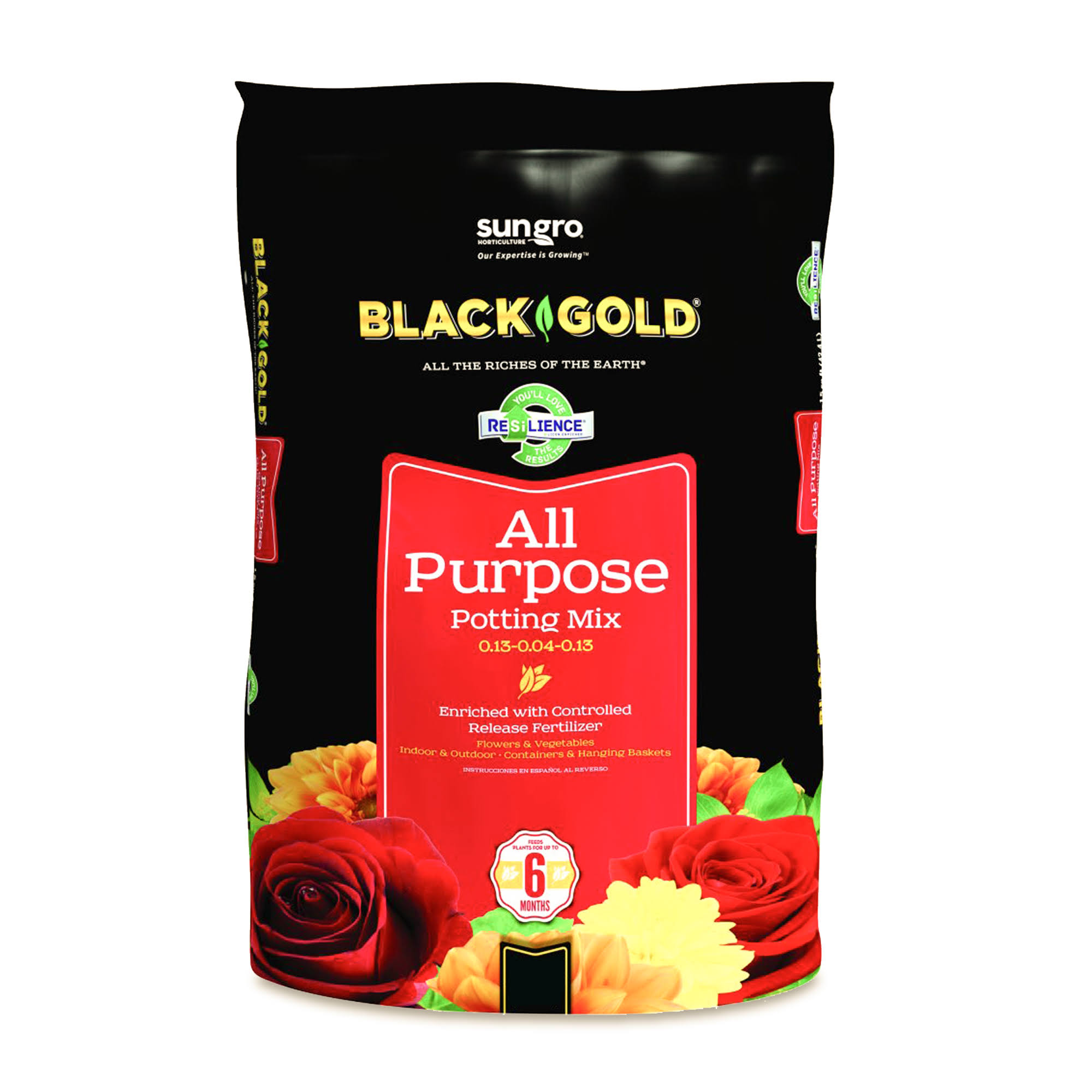 Sun Gro Horticulture Black Gold All-Purpose Potting Soil - 2 cubic feet