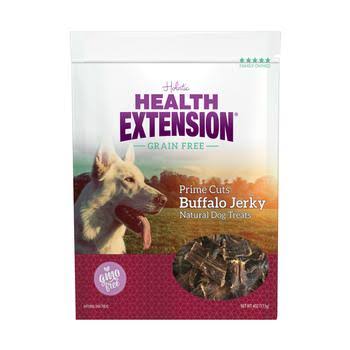 Health Extension Grain Free Natural Dog Treats - Prime Cuts Buffalo Jerky - 3.5 oz