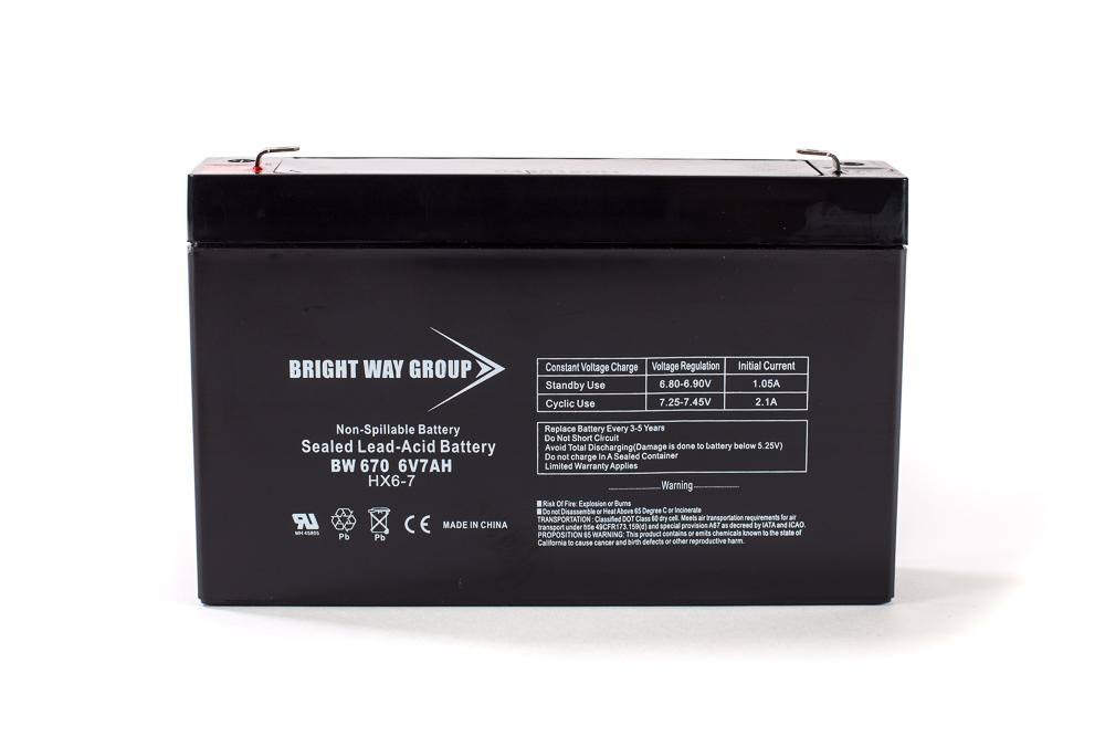 BW670 - 6 Volts 7Ah -Terminal F1 - SLA/AGM Battery - HX6-7