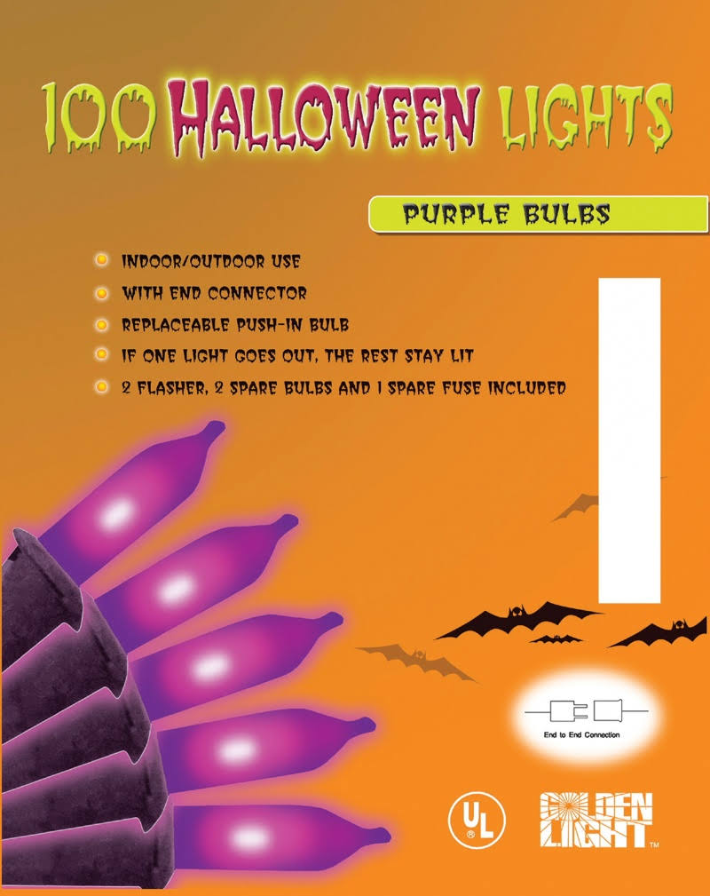 100-Light Halloween String Lights Color: Purple
