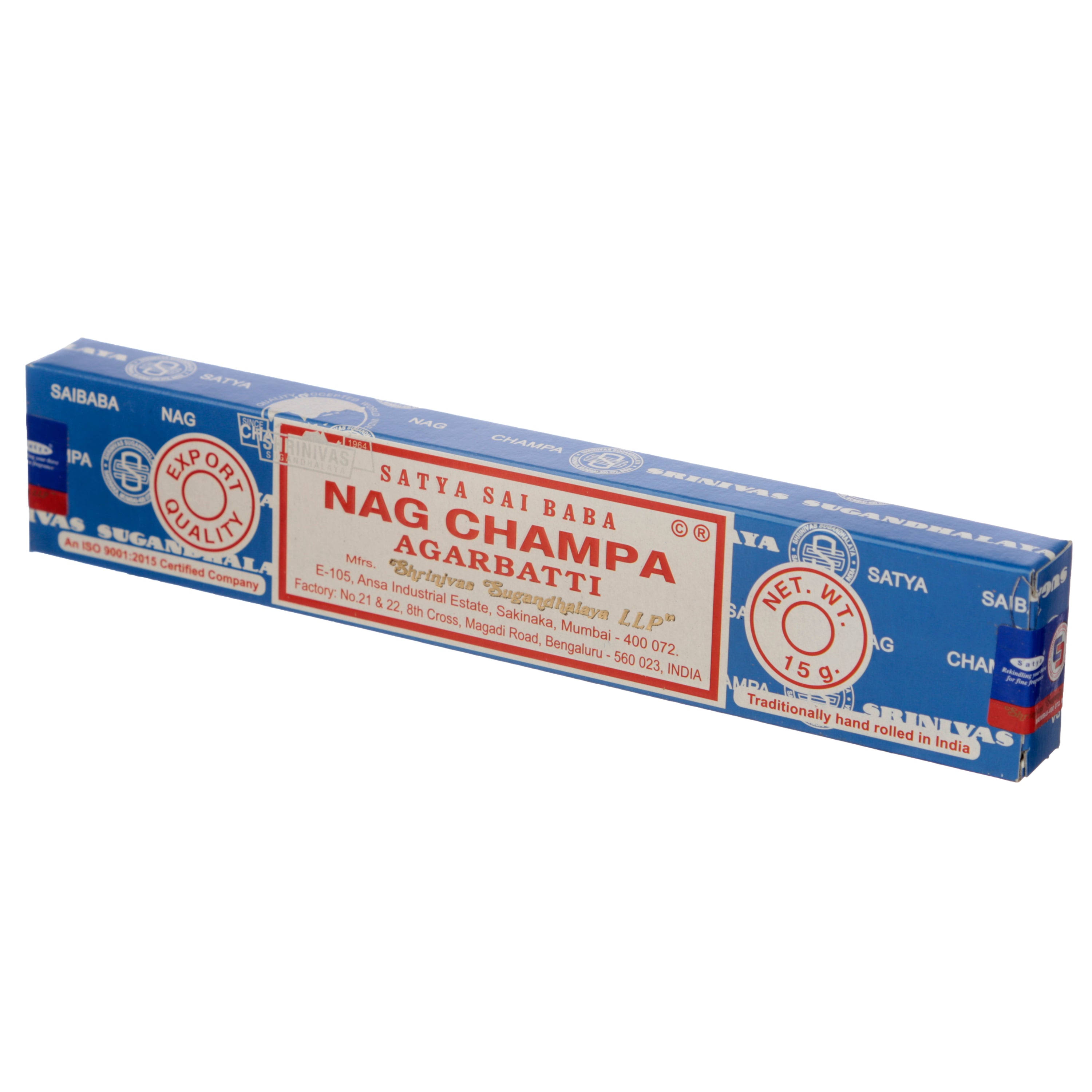 Nag Champa incense sticks, 15g (per pack)