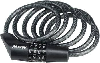 CLK-110 Combination Cable Lock, 10mm x 6', Black