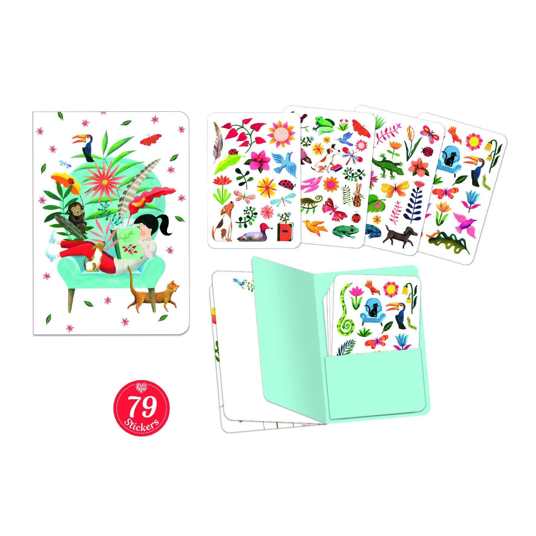 Djeco - Lovely Paper - Stickers Notebook Sarah