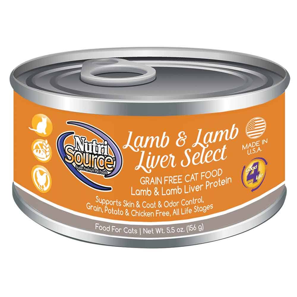 Nutrisource Lamb & Lamb Liver Select Grain-Free Canned Cat Food