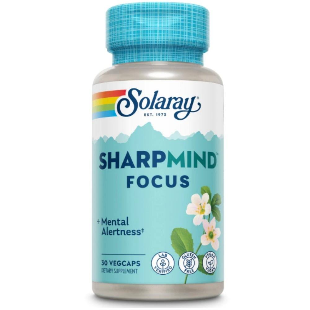 Solaray, SharpMind Focus, 30 Veg Caps Cognizin, Lion's Mane & Bacopa