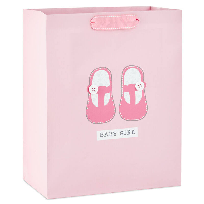 Hallmark Baby Girl Shoes Large Gift Bag (13-inch)