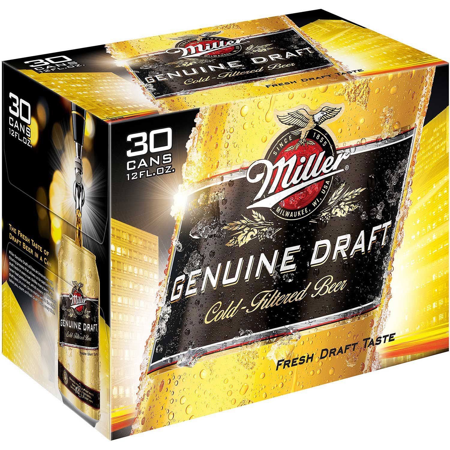 Miller Genuine Draft Beer - 12 oz, 30pk