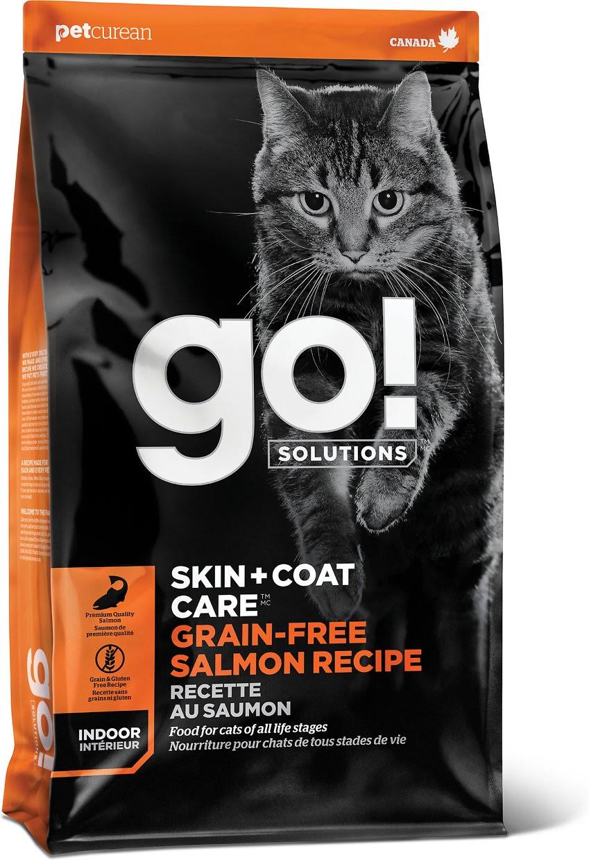 Go! Grain Free Skin + Coat Care Salmon Recipe Dry Cat Food, 8 lb