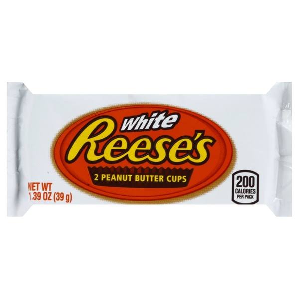 Reeses Peanut Butter Cups, White - 2 cups, 1.39 oz