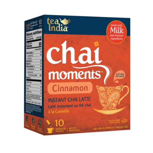 Tea India Chai Moments instant tea latte Cinnamon 20 teabags
