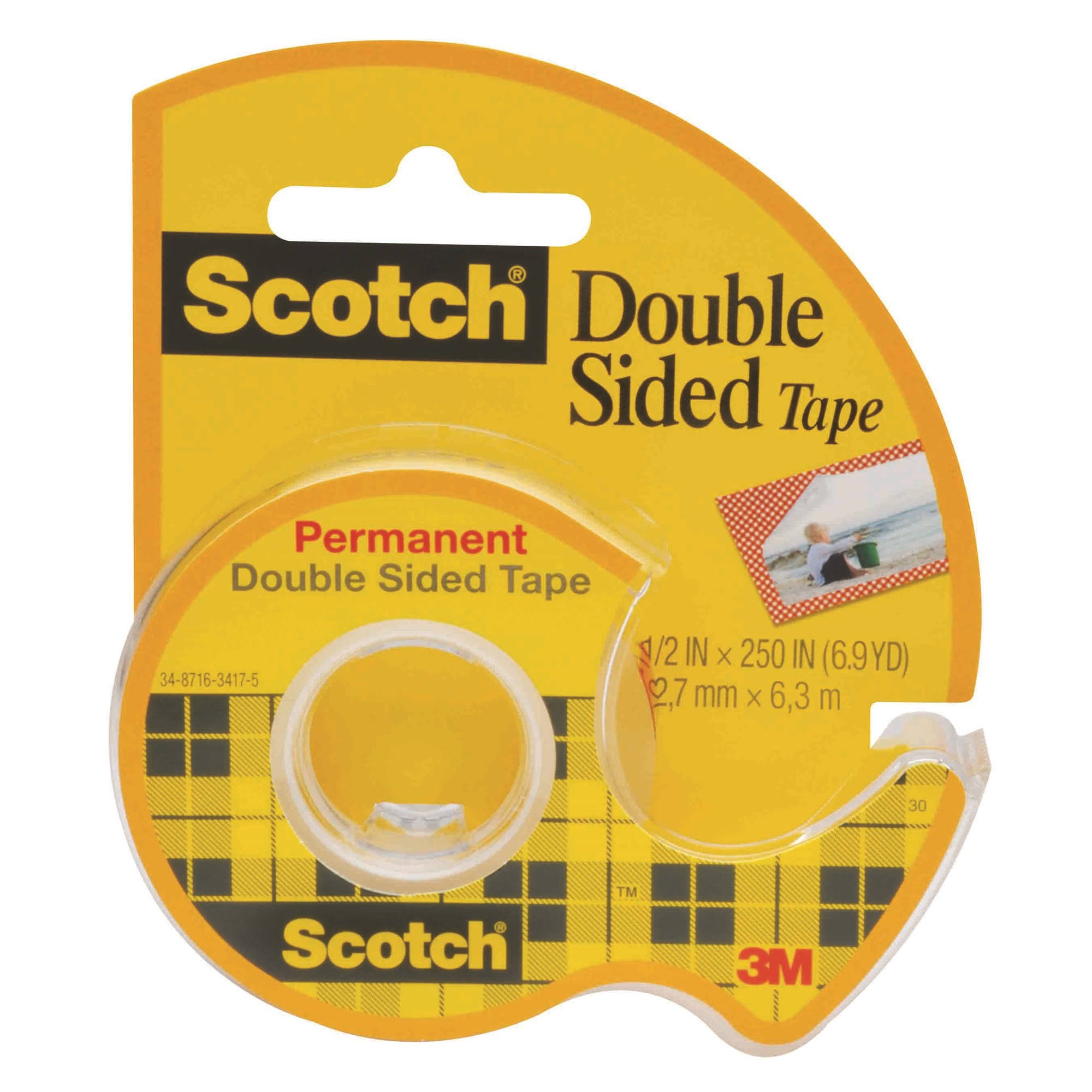 Scotch Double Sided Tape with Dispenser - 1/2" x 250"