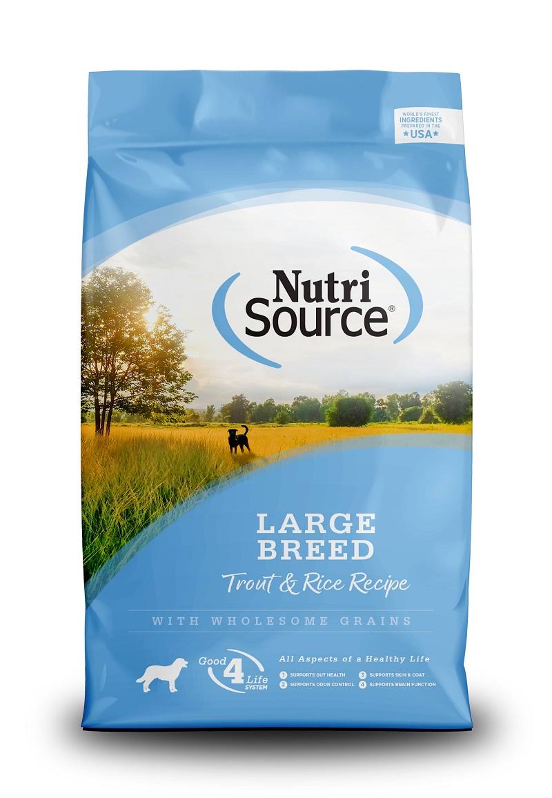 NutriSource Large Breed Trout & Rice Recipe Dry Dog Food, 30 lbs