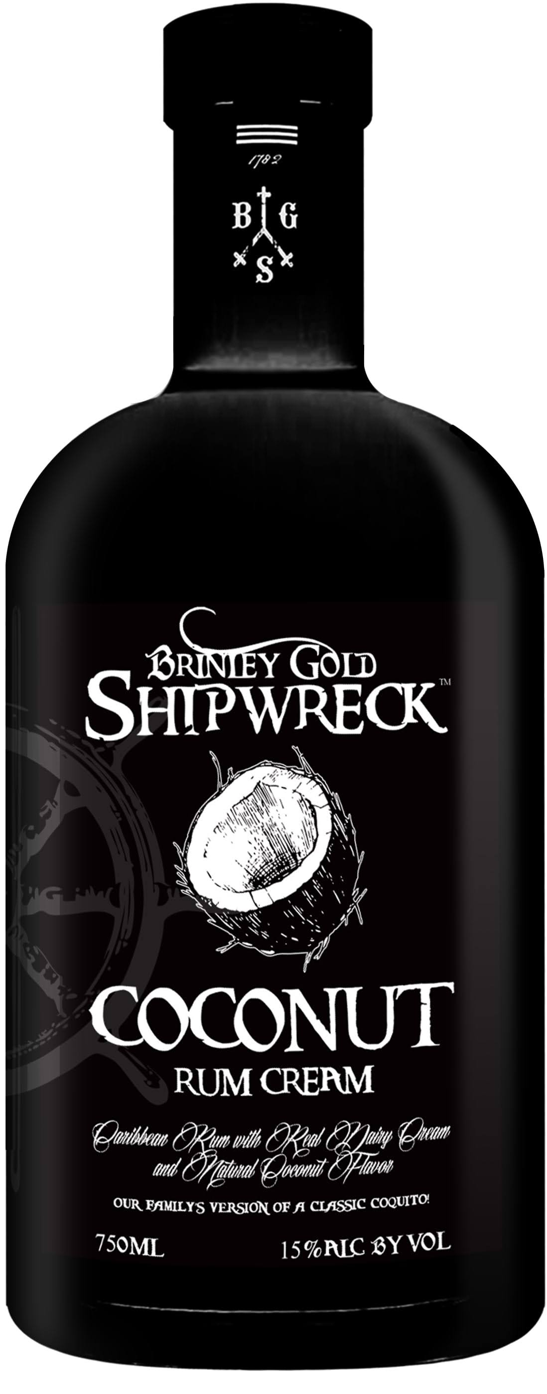 Brinley Gold Shipwreck Rum Coconut Cream - 750 ml bottle