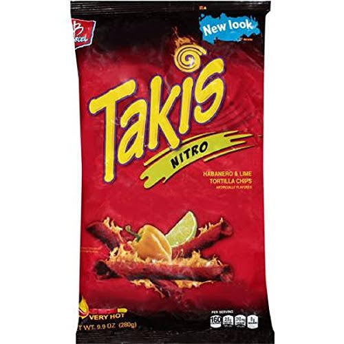 Barcel Takis Nitro Rolled Tortilla Snacks - Habanero and Lime, 9.9oz