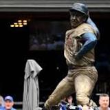 The Ferguson Jenkins statue was unveiled at Gallagher Way Friday