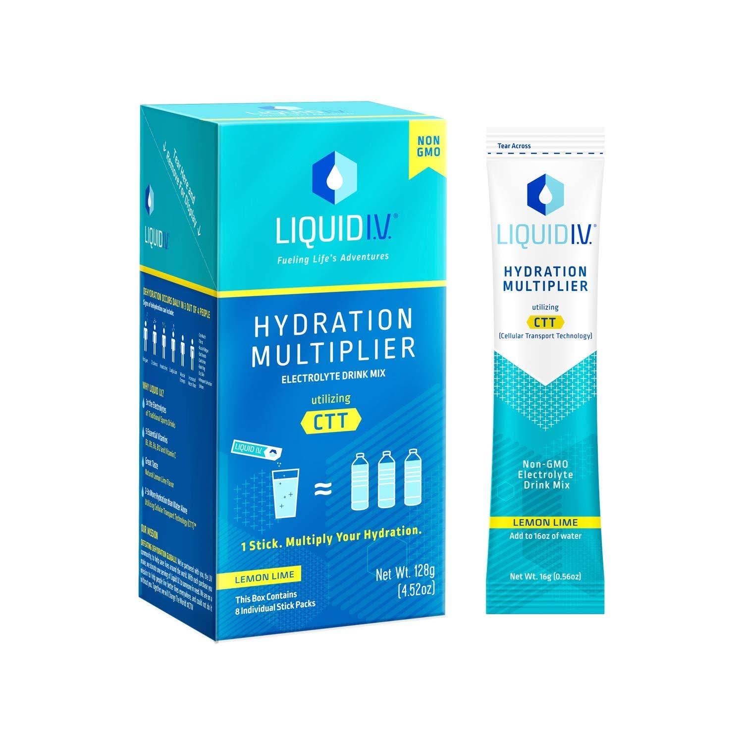 Liquid I.V. Hydration Multiplier Electrolyte Drink Mix Supplement - Lemon Lime, 6pk