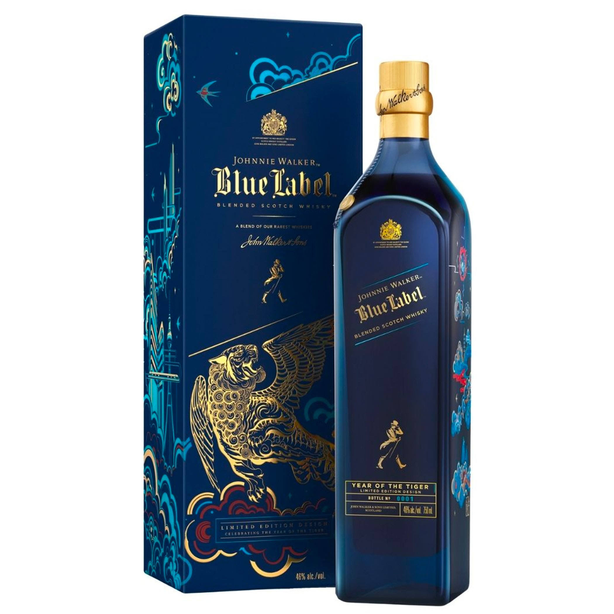 Johnnie Walker Blue Label Chinese Year of The Tiger 2022 Limited Edition Blended Scotch Whisky
