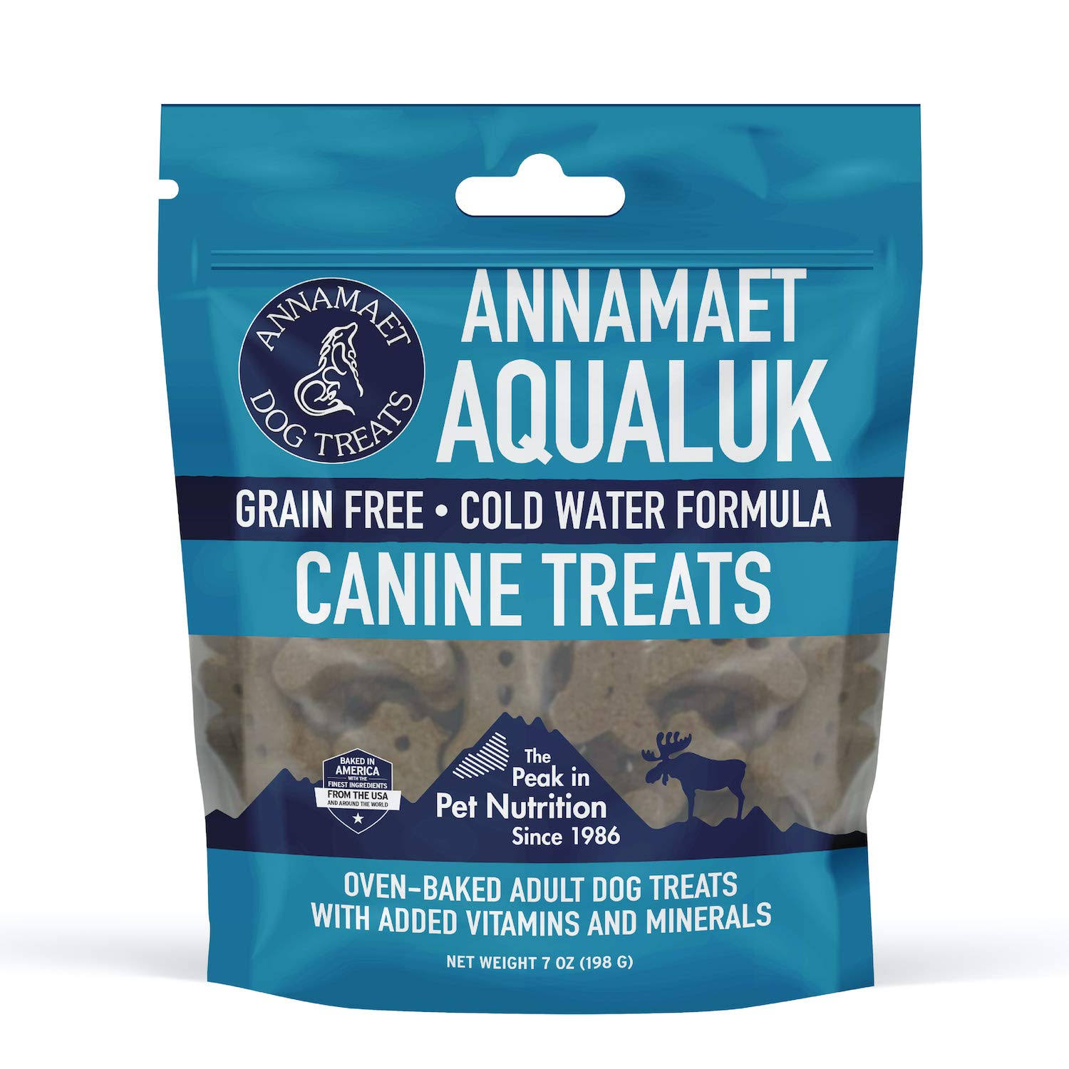Annamaet Grain-Free Aqualuk Cold Water Formula Dog Treats, 7-oz Bag